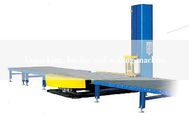 Unpacking, boxing and sealing machine